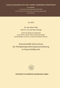 Produktbild: Experimentelle Untersuchung der Nichtgleichgewichts-Expansionsstr&ouml;mung im Hyperschallbereich