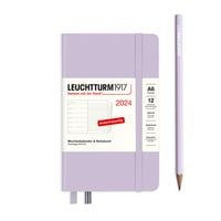 Produktbild: LEUCHTTURM1917 Wochenkalender & Notizbuch Pocket (A6) 2024, mit Extraheft, Lilac, Deutsch