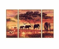 Produktbild: Schipper Malen nach Zahlen: Elefanten Karawane, 50 x 80 cm