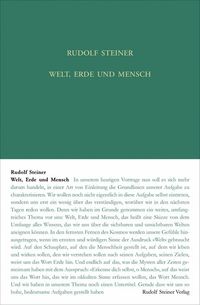 Bild vom Artikel Welt, Erde und Mensch, deren Wesen und Entwickelung sowie ihre Spiegelung in dem Zusammenhang zwischen ägyptischem Mythos und gegenwärtiger Kultur vom Autor Rudolf Steiner