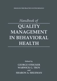 Produktbild: Handbook of Quality Management in Behavioral Health