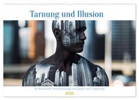 Produktbild: Tarnung und Illusion KI-Kunstvolle Verschmelzung von K&ouml;rper und Umgebung (Wandkalender 2026 DIN A2 quer), CALVENDO Monatskalender