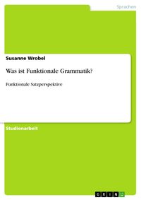 Produktbild: Was ist Funktionale Grammatik?