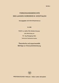 Produktbild: Theoretische und experimentelle Beitr&auml;ge zur Grenzschichtstr&ouml;mung
