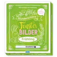 Produktbild: Tr&ouml;tsch Wundersch&ouml;ne Fensterbilder mit Kreidemarker Fr&uuml;hjahr Mappe mit Vorlagen und Kreidemarker