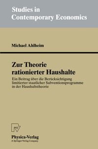 Produktbild: Zur Theorie rationierter Haushalte