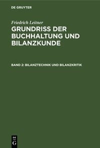 Produktbild: Bilanztechnik und Bilanzkritik