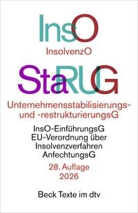 Produktbild: Insolvenzordnung / Unternehmensstabilisierungs- und -restrukturierungsgesetz