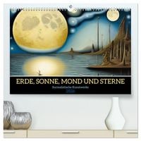 Produktbild: Erde, Sonne, Mond und Sterne Surrealistische Kunstwerke (hochwertiger Premium Wandkalender 2026 DIN A2 quer), Kunstdruck in Hochglanz