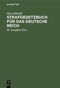 Produktbild: Strafgesetzbuch f&uuml;r das deutsche Reich