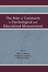 Produktbild: The Role of Constructs in Psychological and Educational Measurement