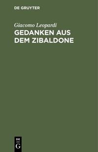 Produktbild: Gedanken aus dem Zibaldone
