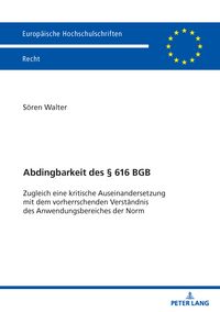 Produktbild: Abdingbarkeit des &sect; 616 BGB