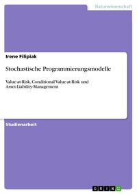 Produktbild: Stochastische Programmierungsmodelle