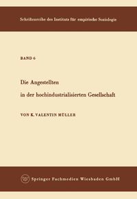 Produktbild: Die Angestellten in der hochindustrialisierten Gesellschaft