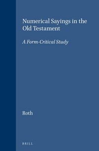 Produktbild: Numerical Sayings in the Old Testament