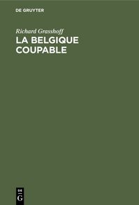Produktbild: La Belgique coupable
