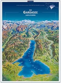 Produktbild: KOMPASS Panorama-Poster Der Gardasee, Lago di Garda