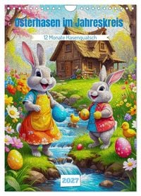 Produktbild: Osterhasen im Jahreskreis 12 Monate Hasenquatsch (Wandkalender 2027 DIN A4 hoch), CALVENDO Monatskalender