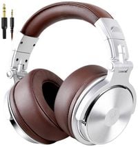 Produktbild: OneOdio Pro-40 Over Ear Kopfh&ouml;rer kabelgebunden Stereo Silber, Braun High-Resolution Audio Faltbar, Schwenkbare Ohrmuscheln DJ