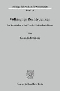 Produktbild: V&ouml;lkisches Rechtsdenken.
