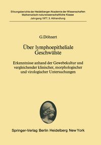 Produktbild: &Uuml;ber lymphoepitheliale Geschw&uuml;lste
