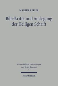 Produktbild: Bibelkritik und Auslegung der Heiligen Schrift