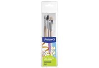 Produktbild: Pelikan Pinsel Starter-Set, 3 Haar- und 2 Borstenpinseln