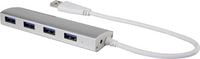 Produktbild: Renkforce RF-3703155 USB-Hub 4 Port USB-A USB 3.0 5 GBit/s Aluminium