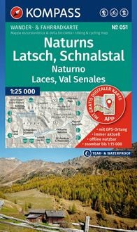Produktbild: KOMPASS Wanderkarte 051 Naturns, Latsch, Schnalstal / Naturno, Laces, Val Senales 1:25.000