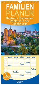 Produktbild: Familienplaner 2027 - Bautzen - Sorbisches Zentrum in der Oberlausitz mit 5 Spalten (Wandkalender, 21 x 45 cm) CALVENDO