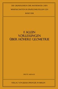 Produktbild: Vorlesungen &uuml;ber H&ouml;here Geometrie