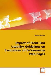 Produktbild: Agarwal, A: Impact of Front-End Usability Guidelines on Eval