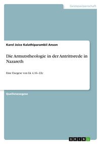 Produktbild: Die Armutstheologie in der Antrittsrede in Nazareth