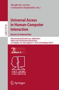 Produktbild: Universal Access in Human-Computer Interaction. Access to Interaction
