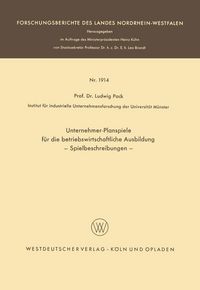 Produktbild: Unternehmer-Planspiele f&uuml;r die betriebswirtschaftliche Ausbildung