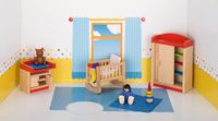 Produktbild: goki Puppenm&ouml;bel Kinderzimmer f&uuml;r Puppenhaus