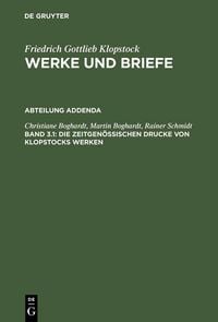 Produktbild: Die zeitgen&ouml;ssischen Drucke von Klopstocks Werken