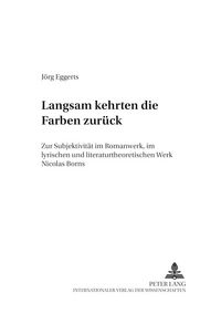 Produktbild: Langsam kehrten die Farben zur&uuml;ck