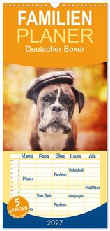 Produktbild: Familienplaner 2027 - Deutscher Boxer mit 5 Spalten (Wandkalender, 21 x 45 cm) CALVENDO