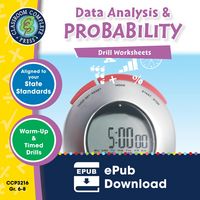 Produktbild: Data Analysis & Probability - Drill Sheets Gr. 6-8