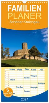 Produktbild: Familienplaner 2027 - Sch&ouml;ner Kraichgau mit 5 Spalten (Wandkalender, 21 x 45 cm) CALVENDO