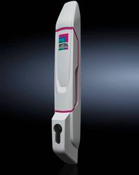 Produktbild: Rittal VX 8618.250 Komfortgriff f&uuml;r Profilhalbzylinder Lichtgrau (RAL 7035) 1St.