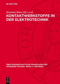 Produktbild: Kontaktwerkstoffe in der Elektrotechnik