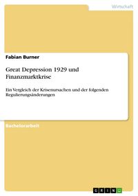 Produktbild: Great Depression 1929 und Finanzmarktkrise