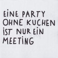 Produktbild: R&auml;der Cocktailserviette Eine Party ohne Kuchen ist nur ein Meeting