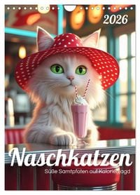 Produktbild: Naschkatzen &ndash; S&uuml;&szlig;e Samtpfoten auf Kalorienjagd (Wandkalender 2026 DIN A4 hoch), CALVENDO Monatskalender