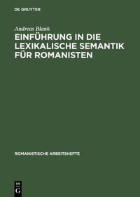 Produktbild: Einf&uuml;hrung in die lexikalische Semantik f&uuml;r Romanisten