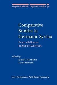 Bild vom Artikel Comparative Studies in Germanic Syntax vom Autor 