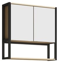 Produktbild: Holz Metall Spiegelschrank Spiegel Edino 60x60